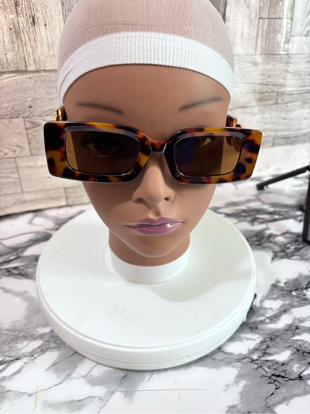 Ally Fashion Tortoiseshell Rectangular Sunglasses - Brown & Black
